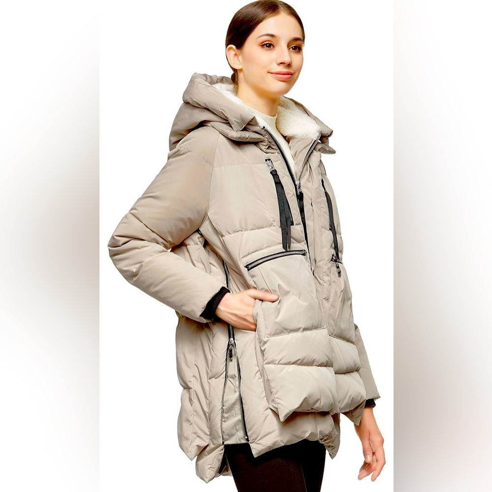 Orolay Women’s Beige Thickened Down Jacket size Large